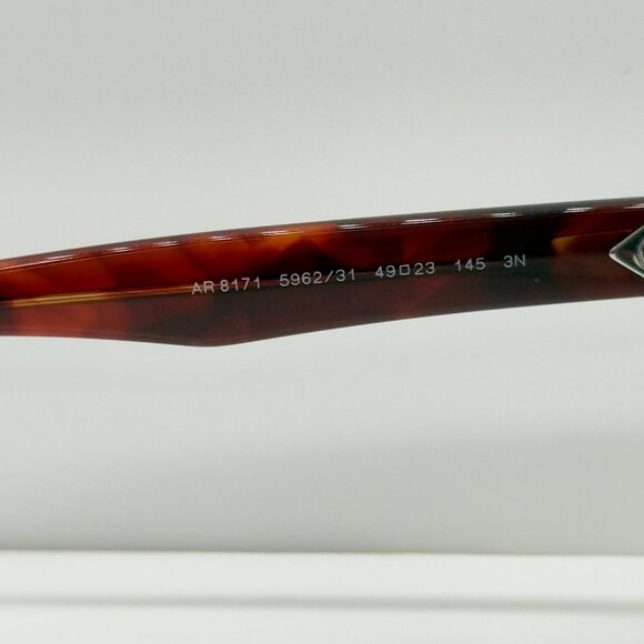 Georgio Armani AR8171 Red Havana Tortoise Frame Green Lenses Sunglasses - Picture 7 of 11